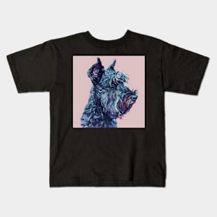 Kerry Blue Terrier in 70's Kids T-Shirt